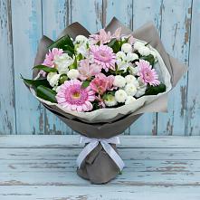 Букет цветов из:  Герберы, Альстромерии и Хризантемы в Рябово
