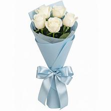 Букет 5 Белых роз Проуд в Рябово