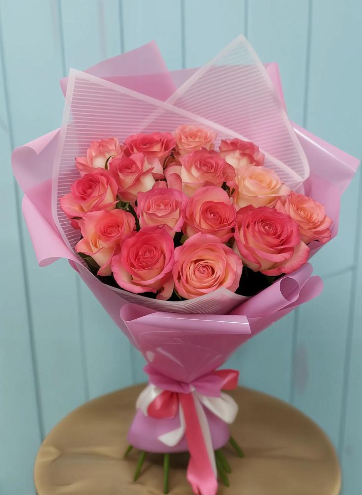 Букет 15 Розовых роз Равель в Рябово