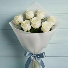Букет 7 Белых роз Эдлесс Лав в Рябово