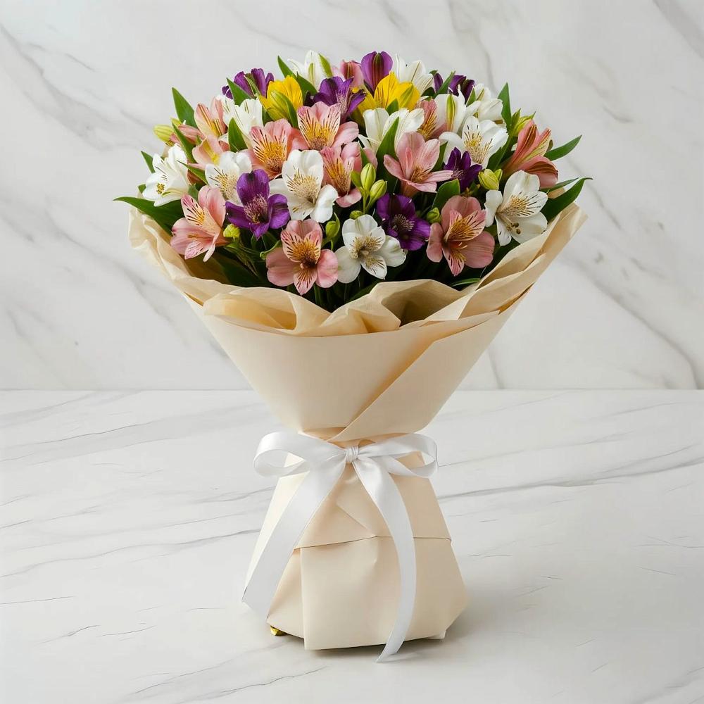 Букет цветов из: Альстромерии в Рябово