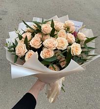 Букет Кремовые розы Латте в Рябово