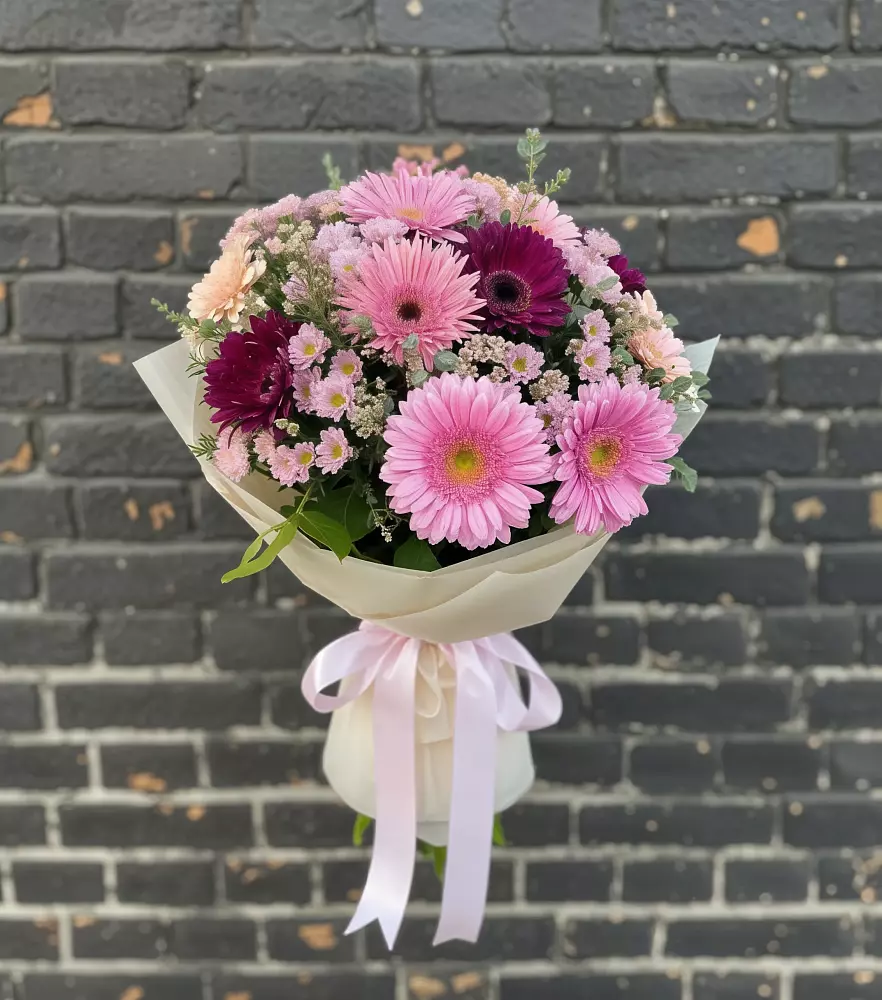 Букет цветов из: Герберы и Хризантемы в Рябово