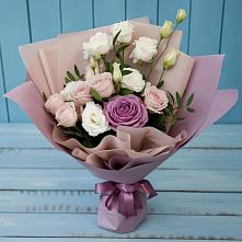 Букет цветов из:  Розы и Лизиантусы в Рябово
