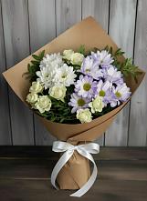 Букет цветов из:  Хризантемы и Розы в Рябово