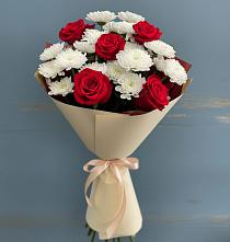 Букет цветов из:  Розы и Хризантемы в Рябово