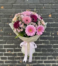 Букет цветов из:  Герберы и Хризантемы в Рябово