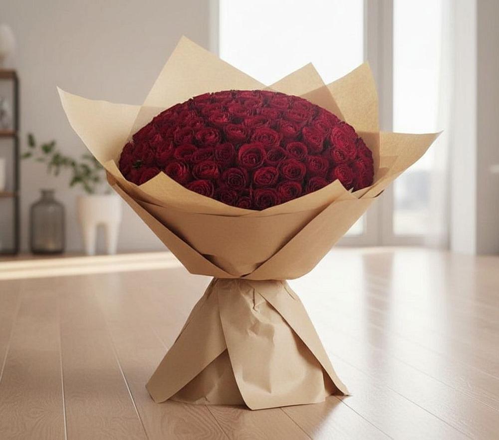 Букет 101 Красная роза в Рябово