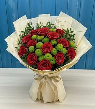 Букет цветов из:  Розы и Хризантемы в Рябово