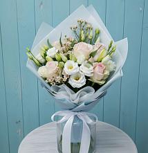 Букет цветов из:  Розы и Лизиантусы в Рябово