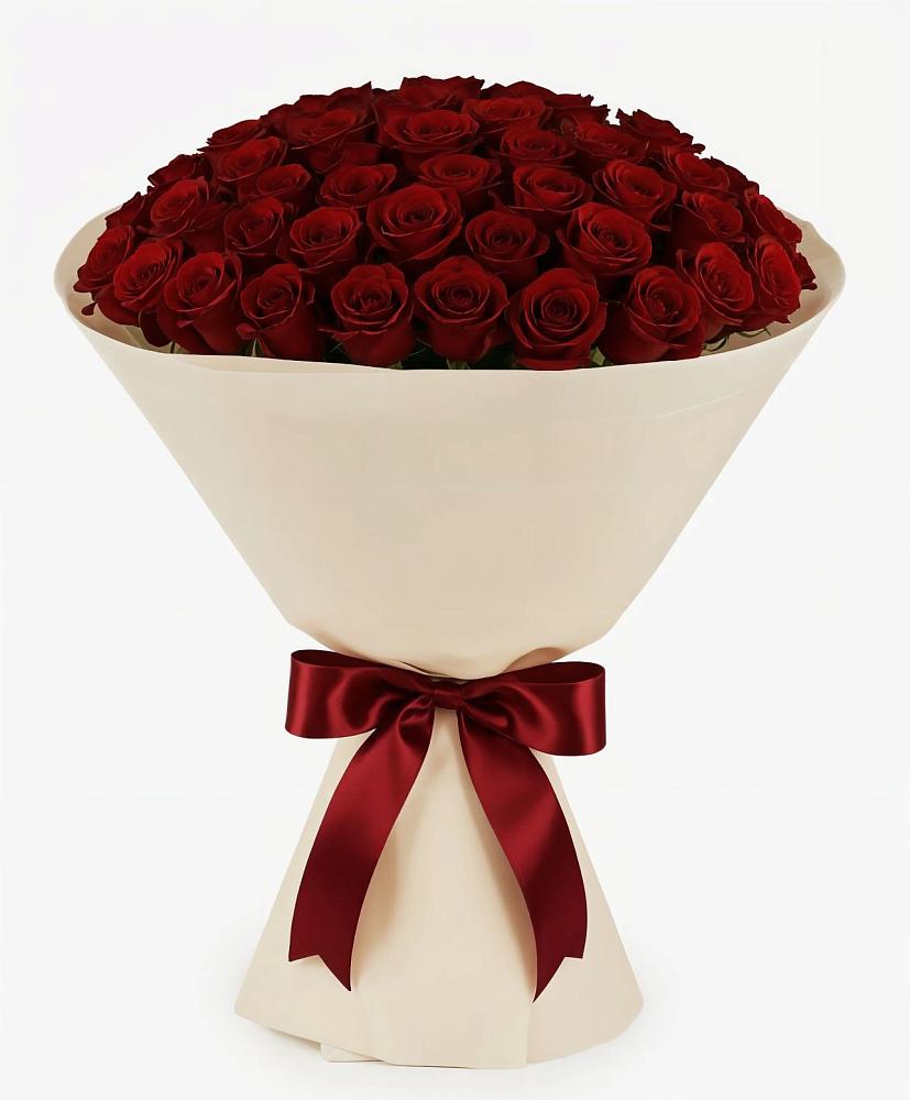 Букет 101 Бордовая роза Блэк Бакарра в Рябово