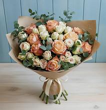 Букет цветов из:  Альстромерии и Розы в Рябово
